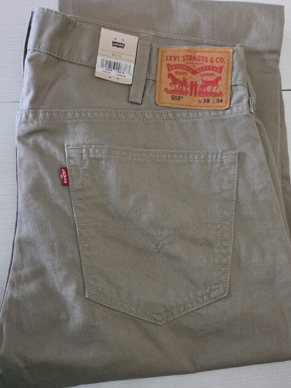 Levi's 559 Relaxed Straight Fit Jeans in Desert Taupe Men's 38x34 NWT